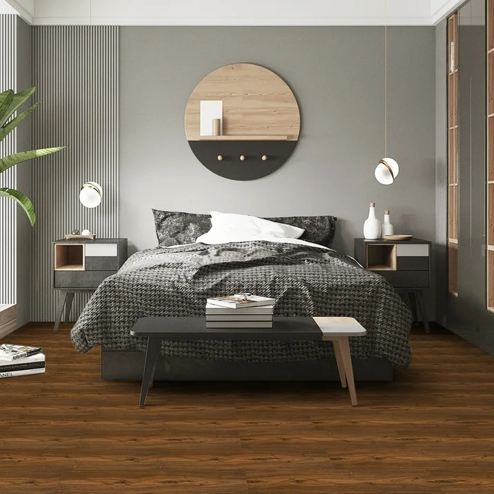 Lxcreat 35" x 6" 10Pcs Vinyl Flooring Peel and Stick Flooring Tile for Bedroom Living Room Kitchen