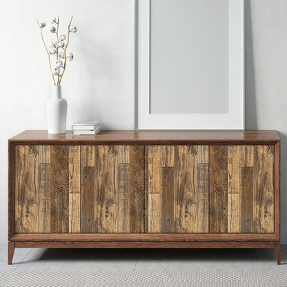 Abyssaly Wood Wallpaper 17.7" x 118" Shiplap Peel and Stick Wallpaper Rustic Wood Grain Contact Paper Removable Self Adhesive Vinyl Film Roll for Countertop Table Shelf