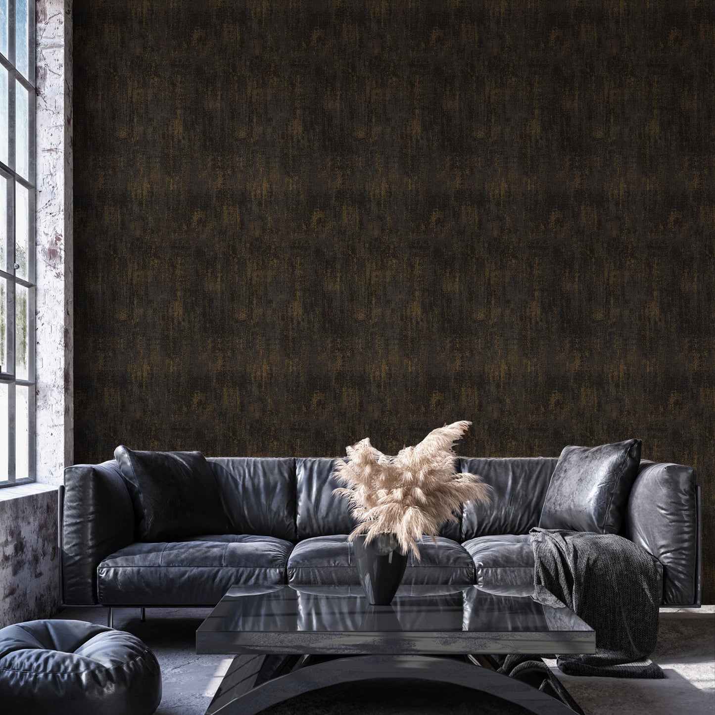 Abyssaly Black Wallpaper, 17.3" x 118" Peel and Stick Wallpaper, Self-Adhesive Removable Contact Paper for Cabinet Refacing, Home Decor, Wall Covering, and Furniture Update
