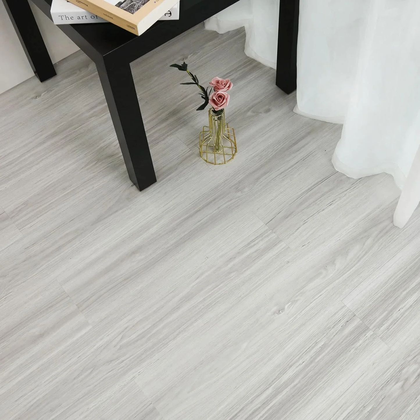 Lxcreat 35" x 6" Peel and Stick Flooring 10Pcs Vinyl Flooring Tile Easy to Paste, for Bedroom Living Room Kitchen