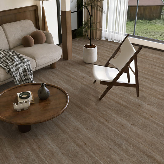 Abyssaly Vinyl Peel and Stick Flooring tile 15.7" x 118", Covering Area 12.92 Sq.ft, Self-Adhesive Floor Tile Light Brown Wood Grain Look for Home Decoration