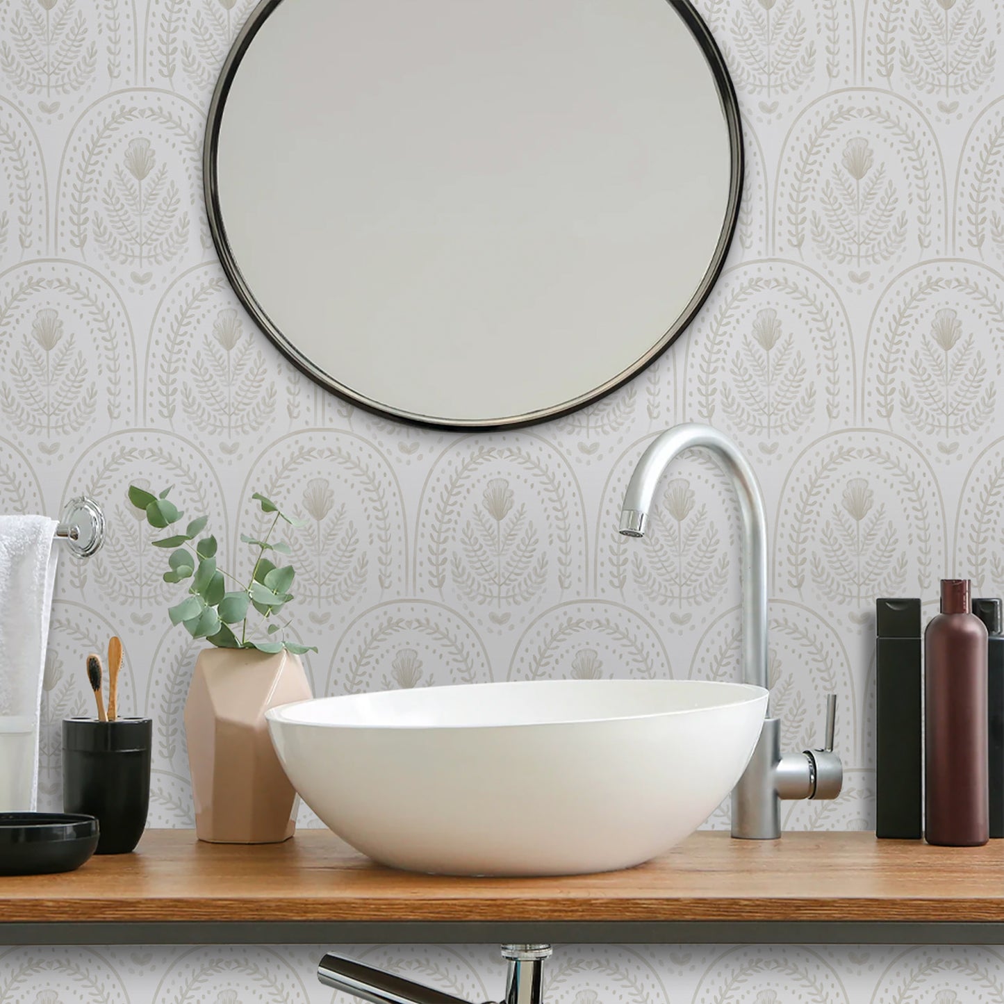 Abyssaly Peel and Stick Wallpaper Modern Wall Paper Boho Self-Adhesive Removable Wallpaper 17.3 in×118 in