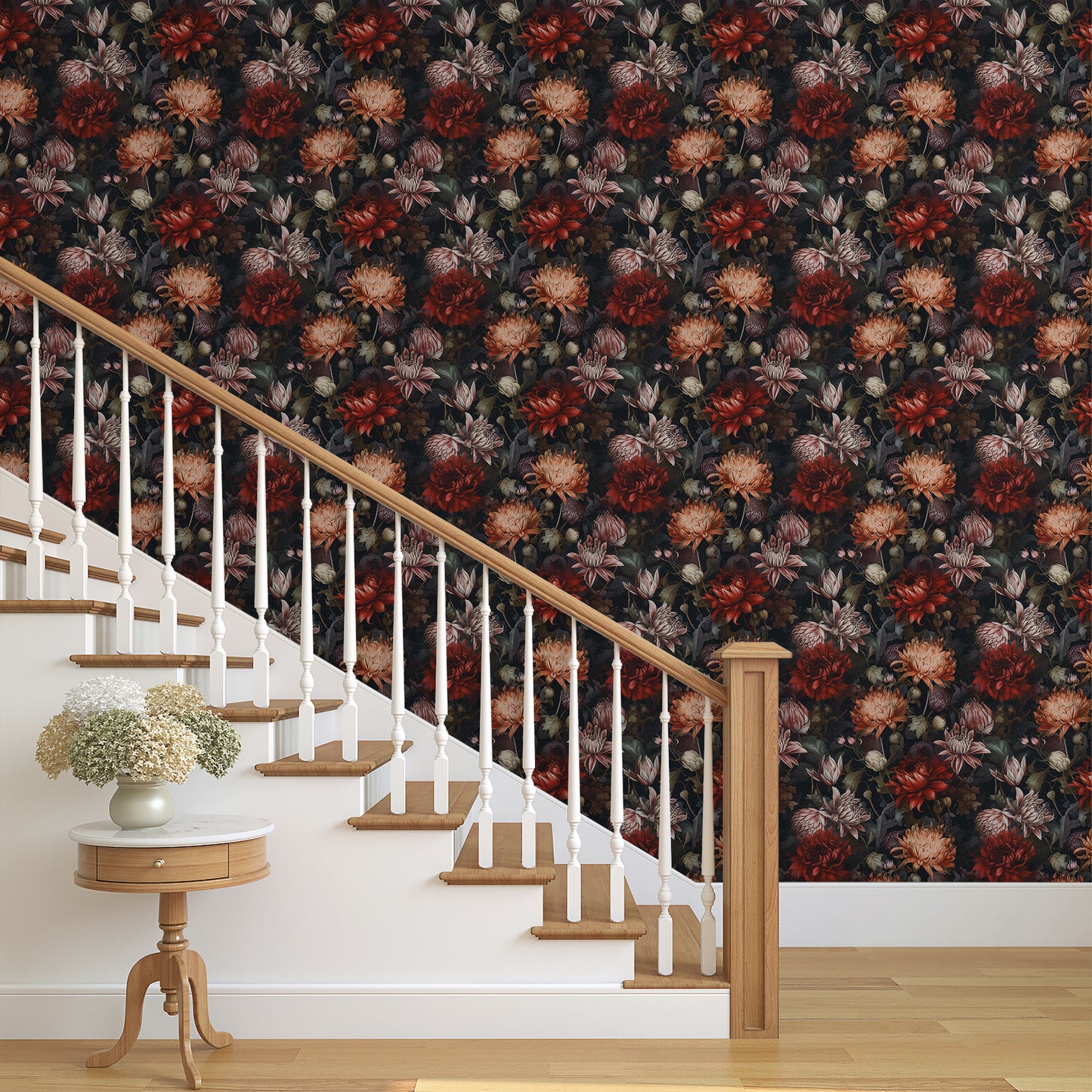 UMIGGEE Floral Wallpaper Multicolor Peel and Stick Wallpaper Self Adhesive Wall Paper 17.3-in x 118-in Contact Paper for Home Mural Wall Decor Wall Covering Old Furniture Renovation