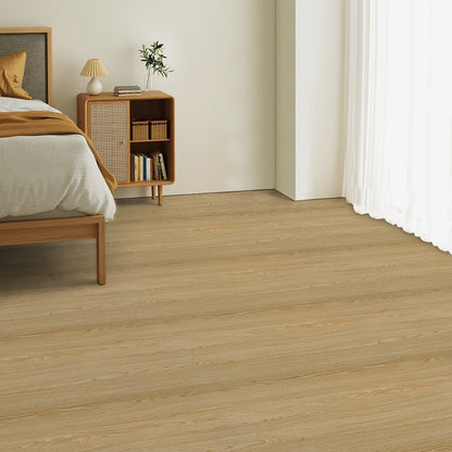 Abyssaly Brown Wood Peel and Stick Floor Tiles Wood Brown Vinly Tile 15.7-in x 118-in /12.8 Sq.Ft. Self-Adhensive Waterproof Thicken Flooring for Home Decor