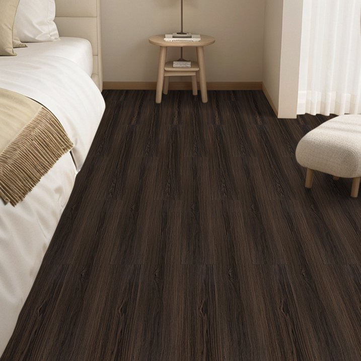 Lxcreat 35'' x 6'' Reddish brown PVC Floor Tiles 14.58 sq ft. Coverage Area, for Bedrooms 10 Piece