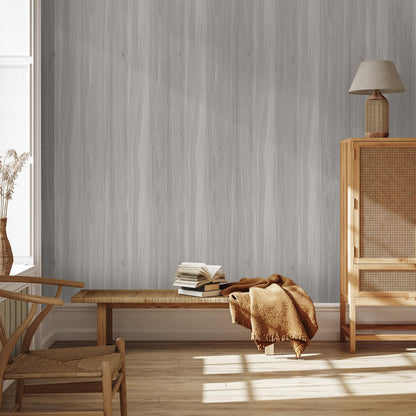 Abyssaly 15.7 ”x 118.1“ Wood Peel and Stick Wallpaper Gray Wood TexturedWallpaper Detachable Waterproof Furniture Style Vinyl Wallpaper for Cabinet Furniture Countertop Shelf