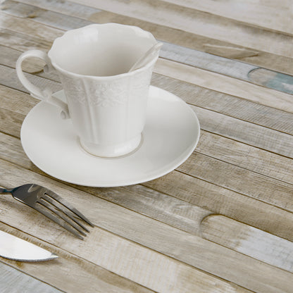 Meiban 17.7" x 118" Rustic Wood Wallpaper Self-Adhesive Removable Wallpaper Blue Peel and Stick Wallpaper Vinyl Wood Wall Paper for Home Decoration Wall Covering Old Furniture Renovation