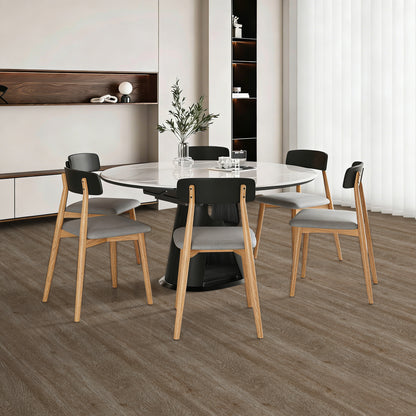 Abyssaly Vinyl Peel and Stick Flooring tile 15.7" x 118", Covering Area 12.92 Sq.ft, Self-Adhesive Floor Tile Light Brown Wood Grain Look for Home Decoration