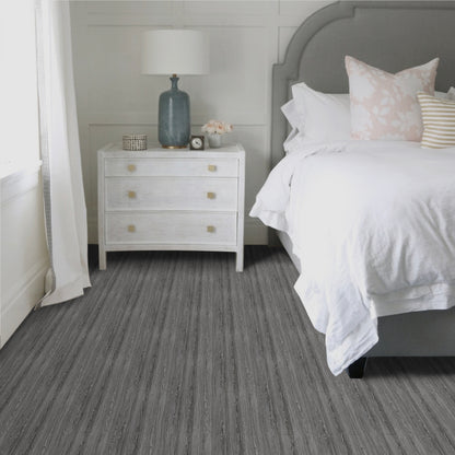 Abyssaly Peel and Stick Vinyl Flooring Roll 15.7" x 118"/12.8 Sq.ft. Thicken Self-Adhesive Natural Grey Wood Floor Tile Easy DIY Install Home Decor