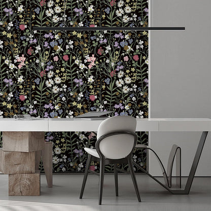 Abyssaly 17.7" x 393" Peel and Stick Wallpaper Self Adhesive Removable Waterproof Flower Wallpaperfor Bedroom Living Room