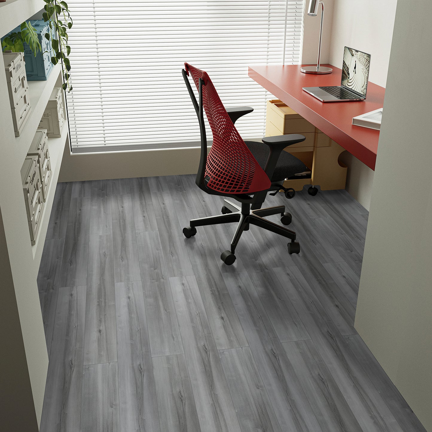 Lxcreat Peel and Stick Floor Tile Plank 35-in x 6-in Gray Wood Grain Self Adhesive and Waterproof for Transfer Kitchen, Living Room 10 Pcs