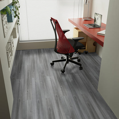 Lxcreat Peel and Stick Floor Tile Plank 35-in x 6-in Gray Wood Grain Self Adhesive and Waterproof for Transfer Kitchen, Living Room 10 Pcs
