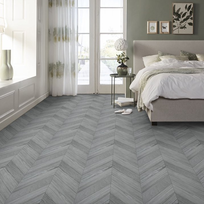 Lxcreat Vinyl Flooring Gray Peel and Stick Roll Plank 196-in x 23.6-in Thicken Self Adhesive Vinyl Floor Tiles Wood Flooring