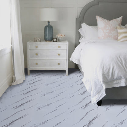 UMIGGEE Marble Peel and Stick Vinyl Flooring Roll 15.7-in x 236-in/25.7 Sq.Ft Thicken Self-Adhesive Vinyl White Marble Floor Wear-Resistant Easy DIY Install Home Decor
