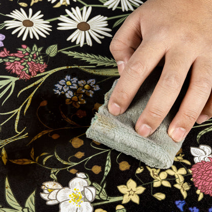 Abyssaly 17.7" x 118" Peel and Stick Wallpaper Black Floral Wallpaper Wall Stick Removable Wallpaper