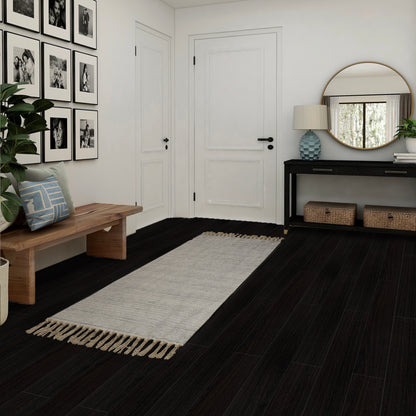 UMIGGEE Brown Peel Stick Flooring 35-in x 5.7-in x 1.0mm 10-Pcs Vinyl Flooring Wood Grain Floor Tiles Easy to Install for Bathroom Kitchen Living Room Home Decor
