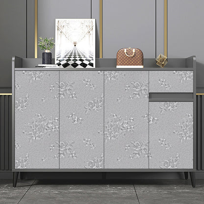 Abyssaly Silver 17.7" x 236" Peel and Stick Wallpaper Self Adhesive Wallpaper Removable Wallpaper Damask Textured Wall Paper Home Decoration