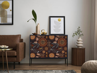 Abyssaly 17.7" x 393.7" Floral Peel and Stick Wallpaper Boho Retro Wall Decor Bathroom Removable Mural Wall Paper