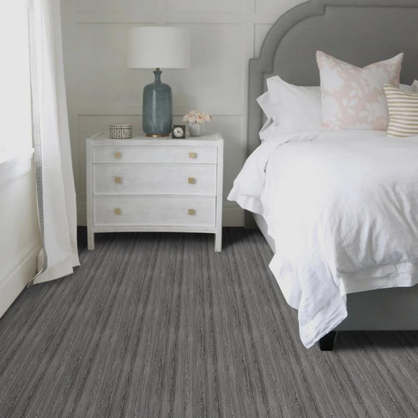 Vinyl Flooring Peel and Stick Roll 15.7-in x 118-in Self Adhesive Vinyl Floor Wood Plank Flooring Wood Grain Floor Dark Gray