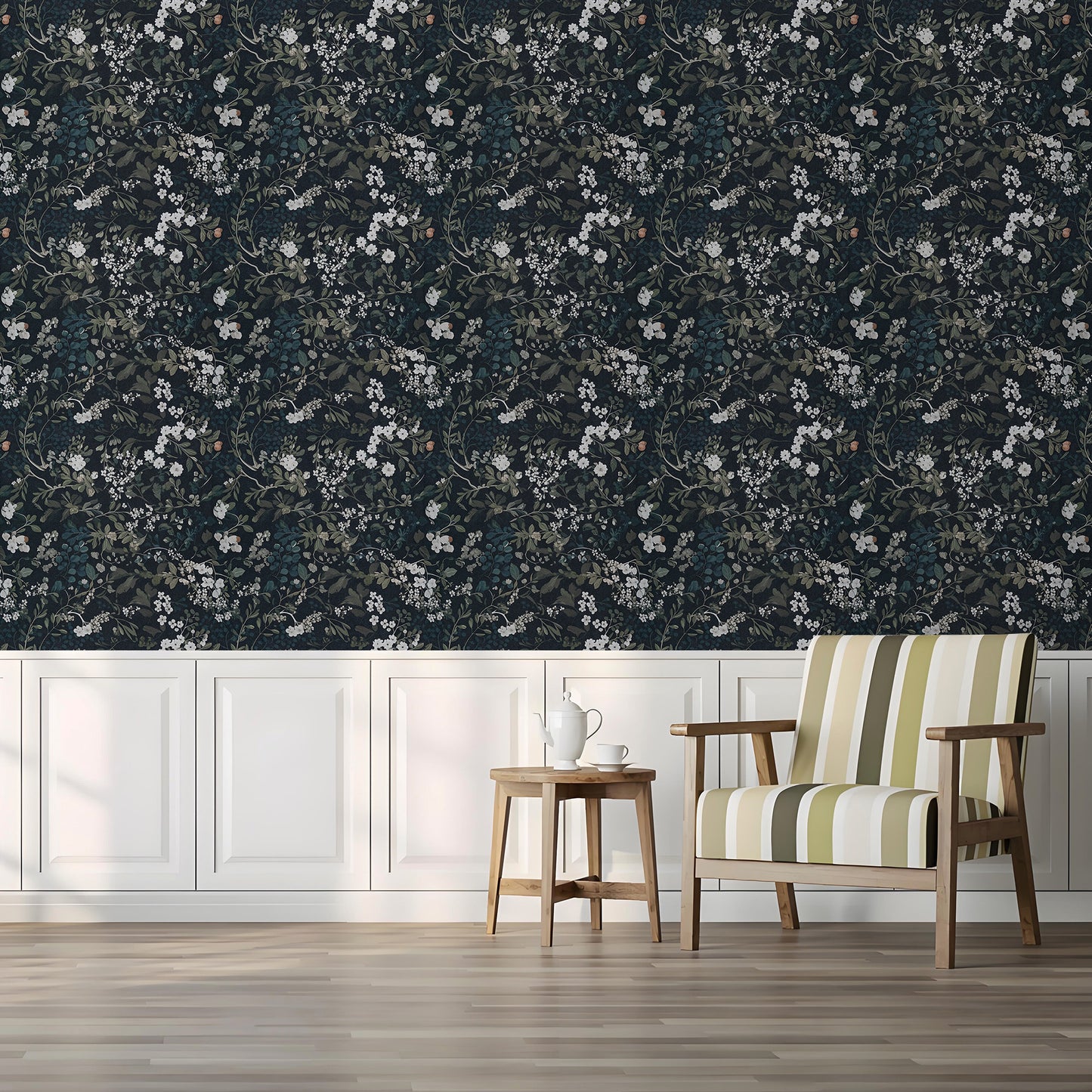 UMIGGEE Floral Wallpaper Peel and Stick Floral Wall Wallpaper Self Adhesive Flower Wallpaper Contact Paper 17.3-in x 118-in Home Decor Wall Covering Old Furniture Renovation