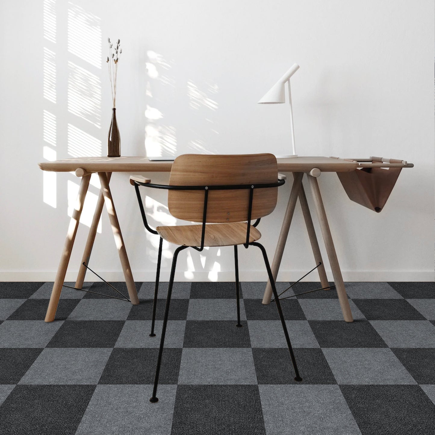 UMIGGEE Gray Floor Tiles Carpet Tiles 11.8-in x 11.8-in 35-pcs Light Grey Self-Adhesive Carpet Peel and Stick Gray Carpet Tile for Kids Bedroom Dining Room Easy Install DIY