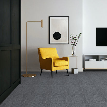 UMIGGEE Peel and Stick Carpet Tiles Light Grey Self-Adhesive Square Soft Carpet Floor Tiles 12" x 12" 10-pcs Carpet Easy Install DIY Floor Tiles for Kids Room Bedroom Dining Room (10 sq. ft. /Pack）