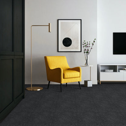 UMIGGEE Peel and Stick Carpet Tiles 12" x 12" 25-pcs Smoke Grey Self-Adhesive Square Soft Carpet Floor Tiles Carpet Easy Install DIY Floor Tiles for Kids Room Bedroom Dining Room (25 sqft/Box)