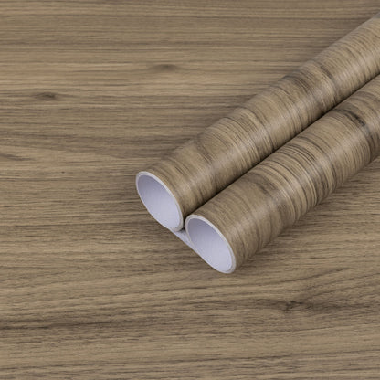 Ayssaly Brown Wood Peel and Stick Wallpaper Self Adhesive Removable Wallpaper 23.6"×118" Decorative Film Wood Wall Paper Covering for Living Room Bedroom Wall Old Furniture Countertop Closet