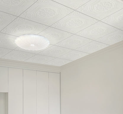 Abyssaly 13.7" x 13.7" ,16 Pcs, Peel and Stick Ceiling Tile, Self-Adhesive Texture Ceiling tiles for Living Room, Kitchen, Bathroom