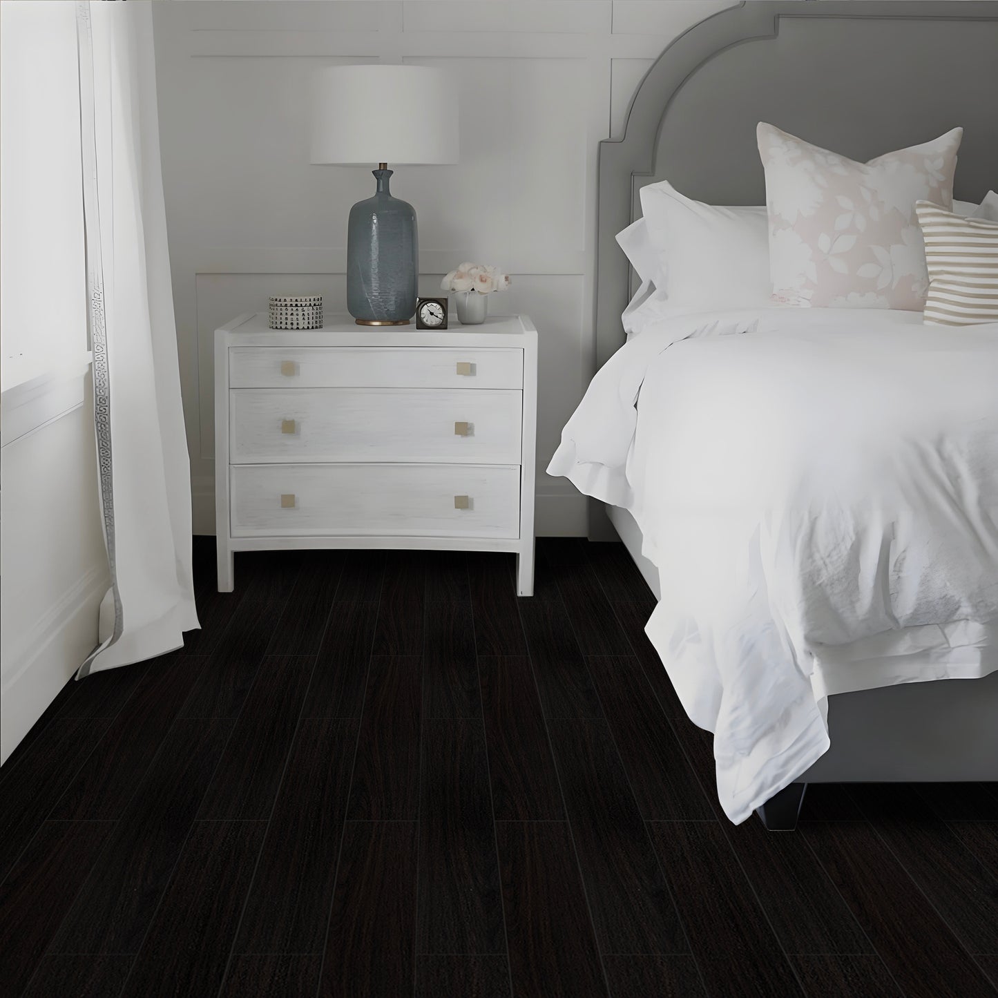 UMIGGEE Brown Peel Stick Flooring 35-in x 5.7-in x 1.0mm 10-Pcs Vinyl Flooring Wood Grain Floor Tiles Easy to Install for Bathroom Kitchen Living Room Home Decor