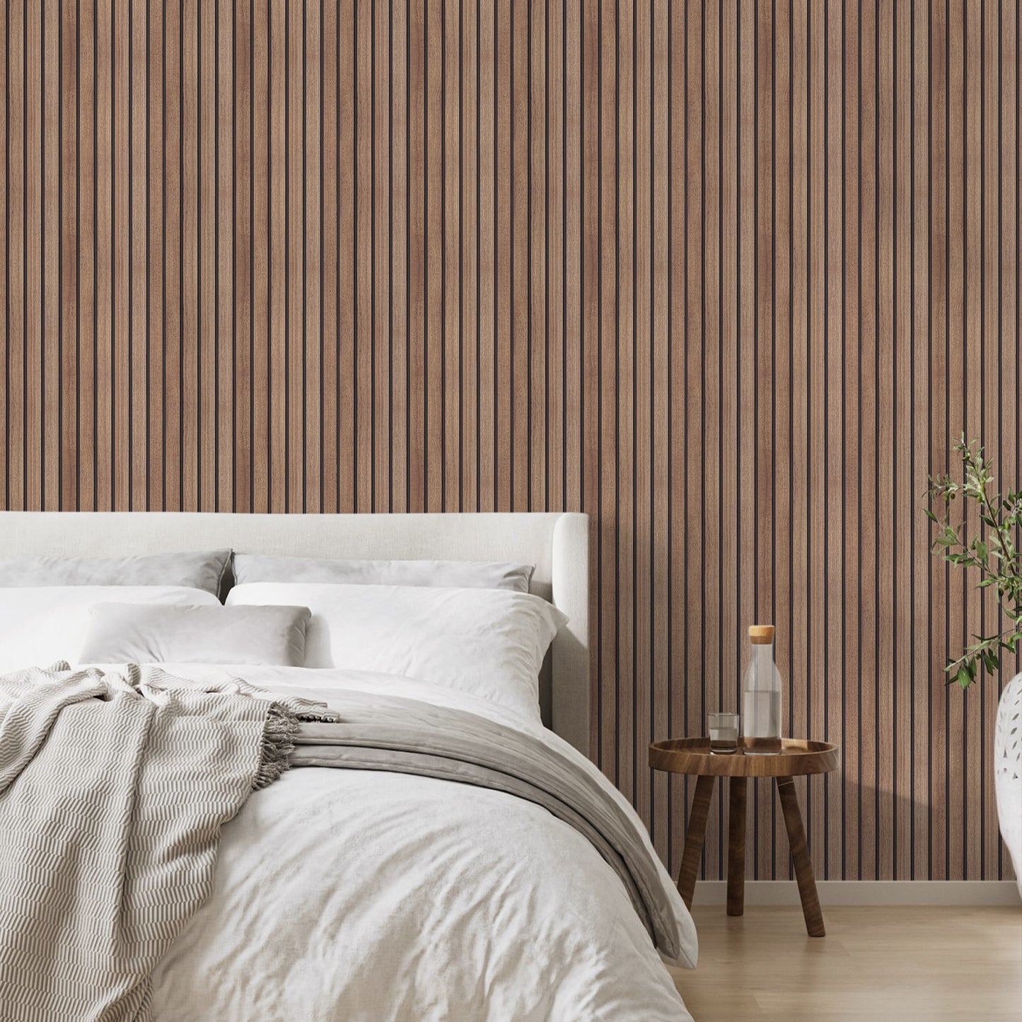 Abyssaly 17.7 "x 236" Wood Peel and Stick Wallpaper Self-adhesive Removable Vinyl Decorative Natural Wood Suitable for Furniture