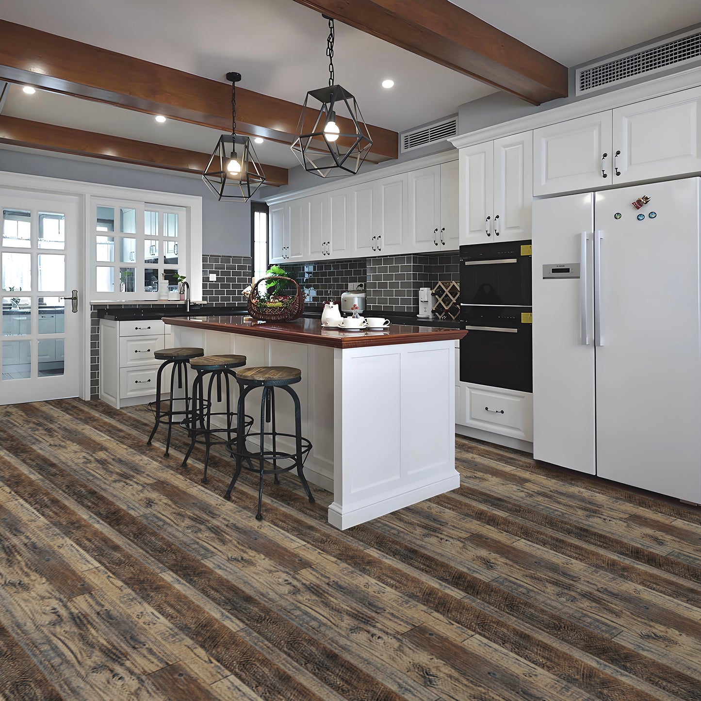 UMIGGEE 15.7-in x 236-in/ 25.7 Sq.Ft Wood Grain Peel and Stick Vinyl Flooring Roll, Self-Adhesive Vinyl Wood Grain Floor ,Versatile Design for Any Space Easy DIY Install Home Decor
