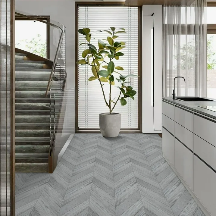 Lxcreat Vinyl Flooring Gray Peel and Stick Roll Plank 196-in x 23.6-in Thicken Self Adhesive Vinyl Floor Tiles Wood Flooring