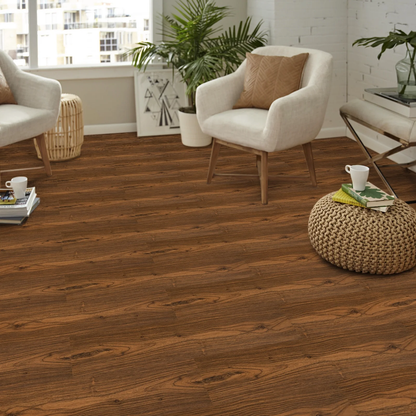 Lxcreat 35" x 6" 10Pcs Vinyl Flooring Peel and Stick Flooring Tile for Bedroom Living Room Kitchen