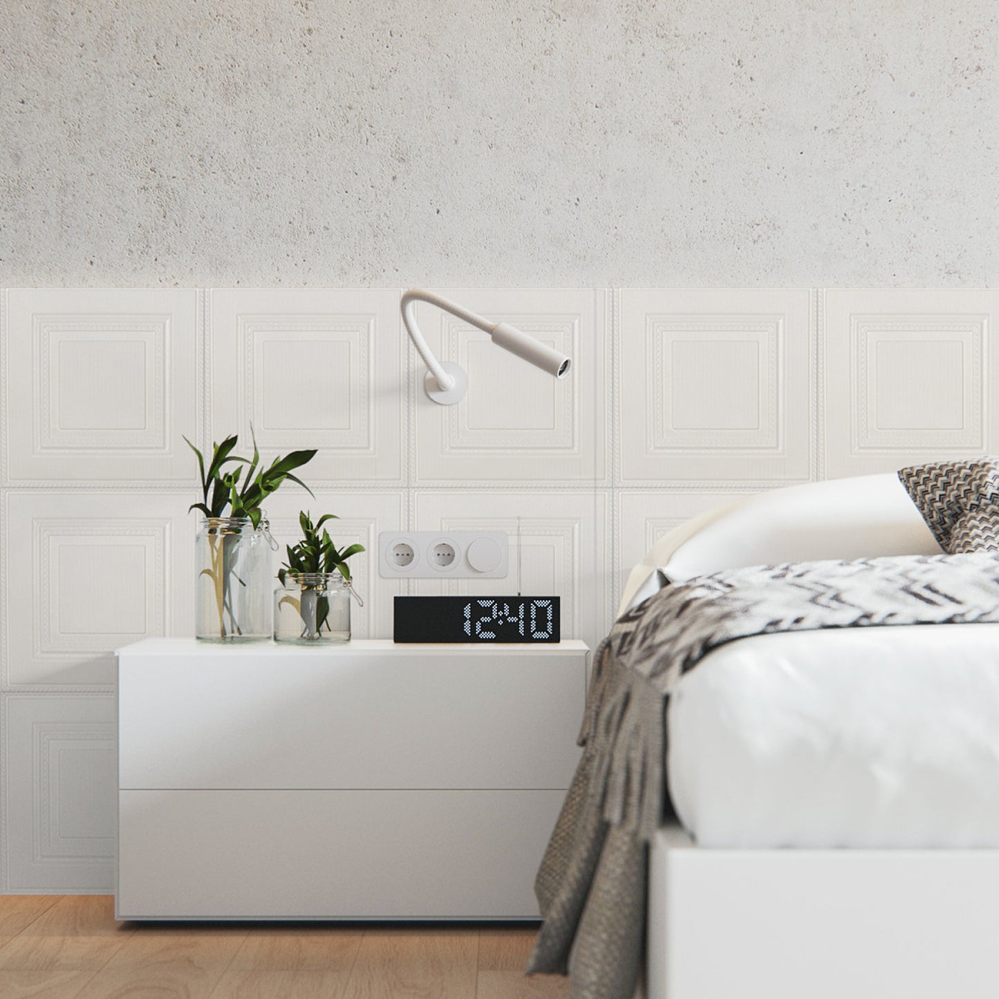 Abyssaly Drop Peel and Stick Ceiling Tile 13.78" x 13.78" 16 Pcs White Foam Ceiling Tile,3D Wall Panels, Easy to Install for Ceiling and Wall Coverage Area 21 sq.ft.