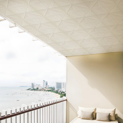 Abyssaly Peel and Stick Ceiling Tile 13.7" x 13.7" 32 Pcs White Foam Ceiling Tile Coverage Area 42 Sq.ft.