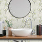 UMIGGEE Floral Peel and Stick Wallpaper Beige Floral Wall Paper 17.7" x 118" Removable Wallpaper