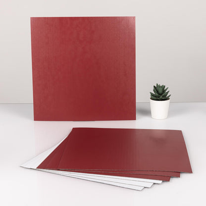 UMIGGEE Red and White Vinyl Flooring 12"x12" (10Pcs/Pack) Peel and Stick Floor Tile/Coverings Easy to Install for Kitchen Living Room (10 sq. ft./Pack, 5 Black and 5 White)