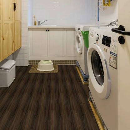 Lxcreat 35" x 6" Natural Grey Vinyl Floor Tiles 26.25 sq ft, for Bathroom Kitchen 18 Piece