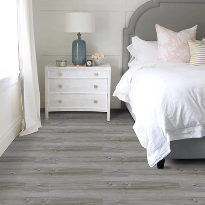 Lxcreat Peel and Stick Floor Tile Plank 35-in x 6-in Gray Wood Grain Self Adhesive and Waterproof for Transfer Kitchen, Living Room 10 PCS