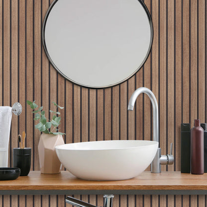 Abyssaly 17.7 "x 236" Wood Peel and Stick Wallpaper Self-adhesive Removable Vinyl Decorative Natural Wood Suitable for Furniture