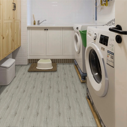 Lxcreat Vinyl Flooring Peel and Stick Roll 15.7-in x 118-in Self Adhesive Vinyl Floor Wood Plank Flooring Wood Grain Floor