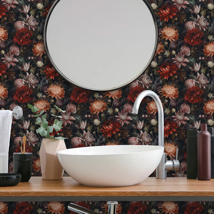 UMIGGEE Floral Wallpaper Multicolor Peel and Stick Wallpaper Self Adhesive Wall Paper 17.3-in x 118-in Contact Paper for Home Mural Wall Decor Wall Covering Old Furniture Renovation