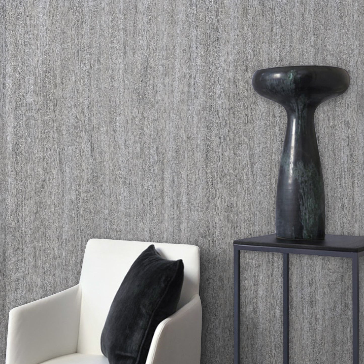 Abyssaly Gray Wood Wallpaper Peel and Stick Wallpaper Self-adhesive Removable Contact Wall Paper Waterproof for Bedroom Living Room Kitchen Shelves Wall 15.7"x 118"