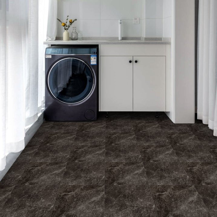 Lxcreat 12 x 12 inch Peel and Stick Floor Tile White and Grey Marble Look Self Adhesive Vinyl Flooring Waterproof