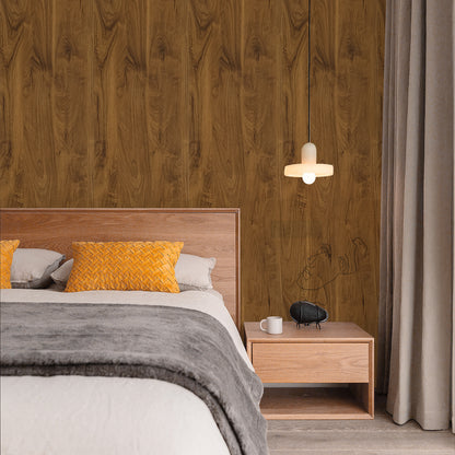 Abyssaly Wood Peel and Stick Wallpaper 15.7 "x 118.1" Brown Self-Adhesive Removable Contact Paper for Home Shelves Walls