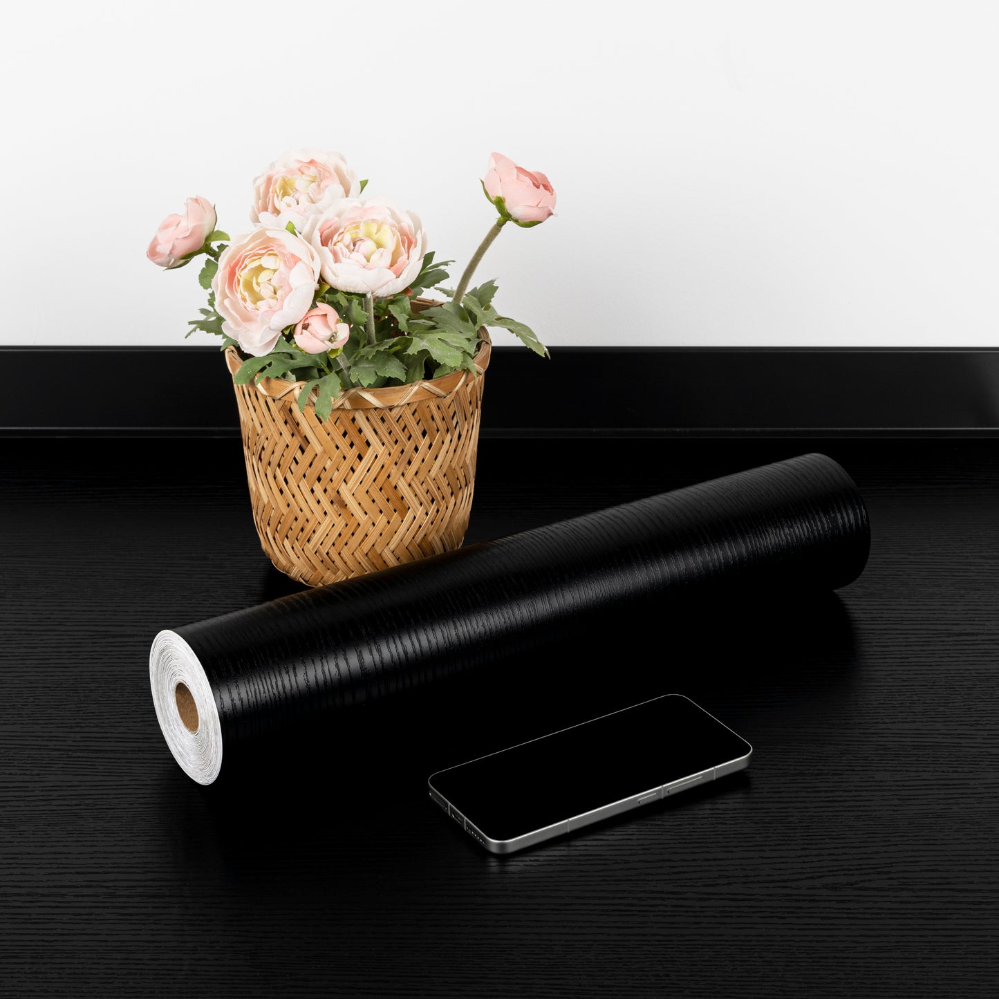 UMIGGEE Black Wood Grain Peel and Stick Floor Tiles – 15.7-in x 118-in Wood Floor Contact Paper Versatile Design for Any Space Self Adhesive Vinyl Flooring Non-Slip Features