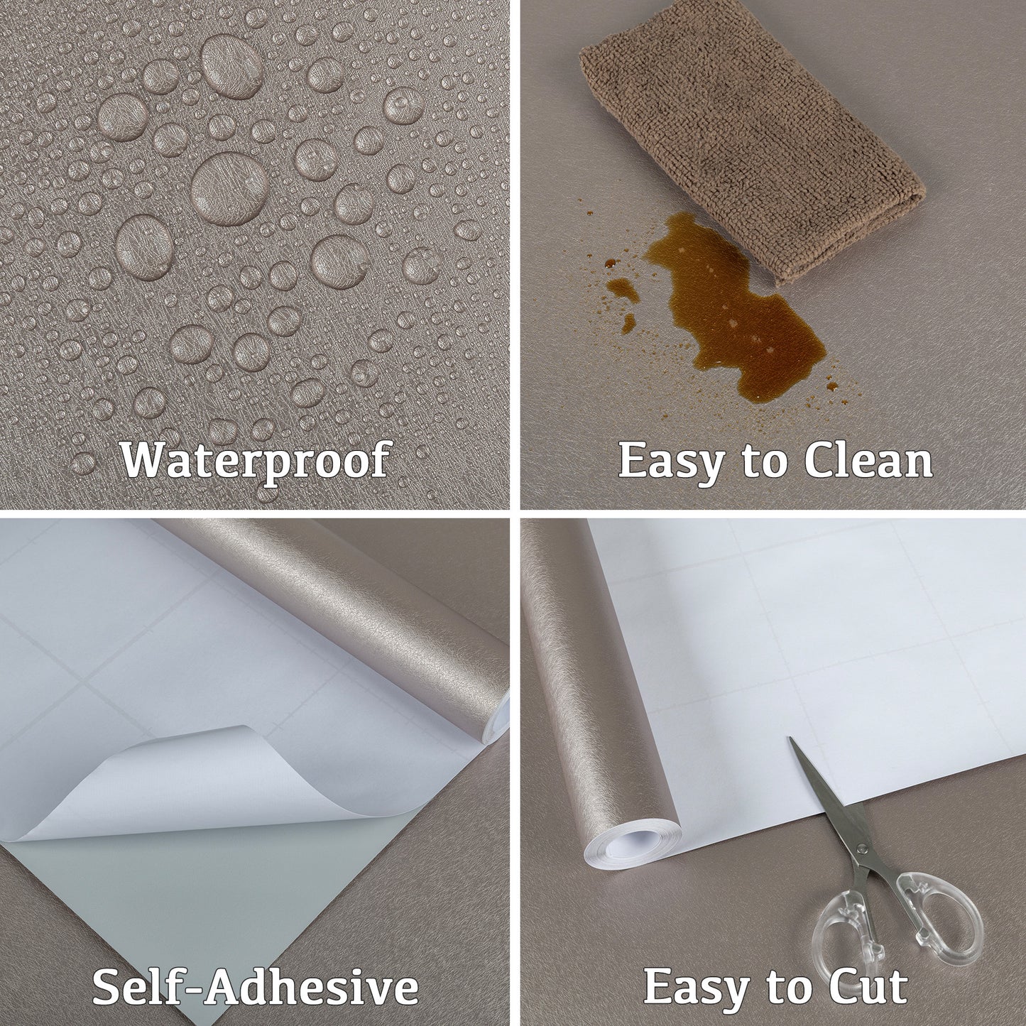UMIGGEE 15.7-in x 118-in Silk Wallpaper Peel and Stick Solid Wallpaper Embossed Self Adhesive Textured Pattern Wallpaper Kitchen Counter Top Contact Paper Christmas