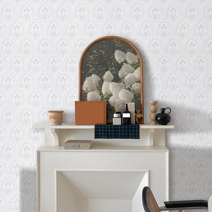Abyssaly Floral Wallpaper, 17.3" x 118" Tulip Peel and Stick Wallpaper Self-Adhesive Removable Contact Paper for Cabinets, Home Decoration, Wall Covering, Antique Furniture Renovation