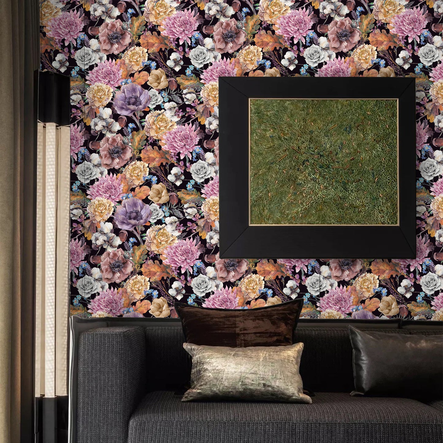 Abyssaly Floral Wallpaper 17.7" x 118" Peel and Stick Wallpaper Self-adhesive Removable Contact Paper Vintage Wallpaper